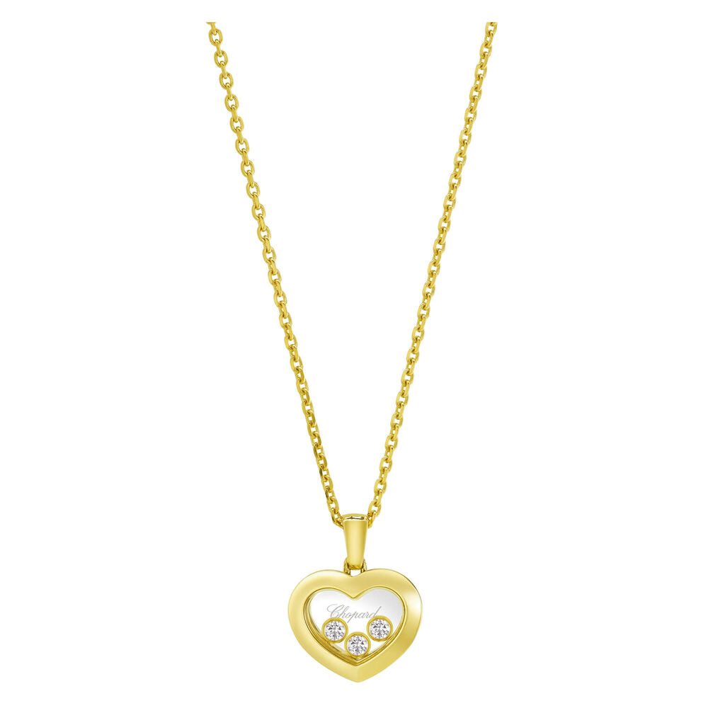 Chopard Happy Diamonds Icons Heart 18ct Yellow Gold 0.15ct Diamond Necklace image number 0