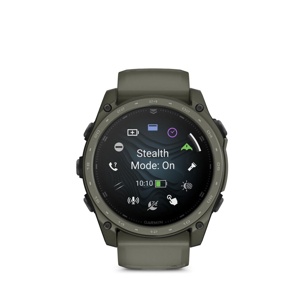 Garmin tactix 8 AMOLED Cerakote 51mm Olive Green Silicone Strap Watch