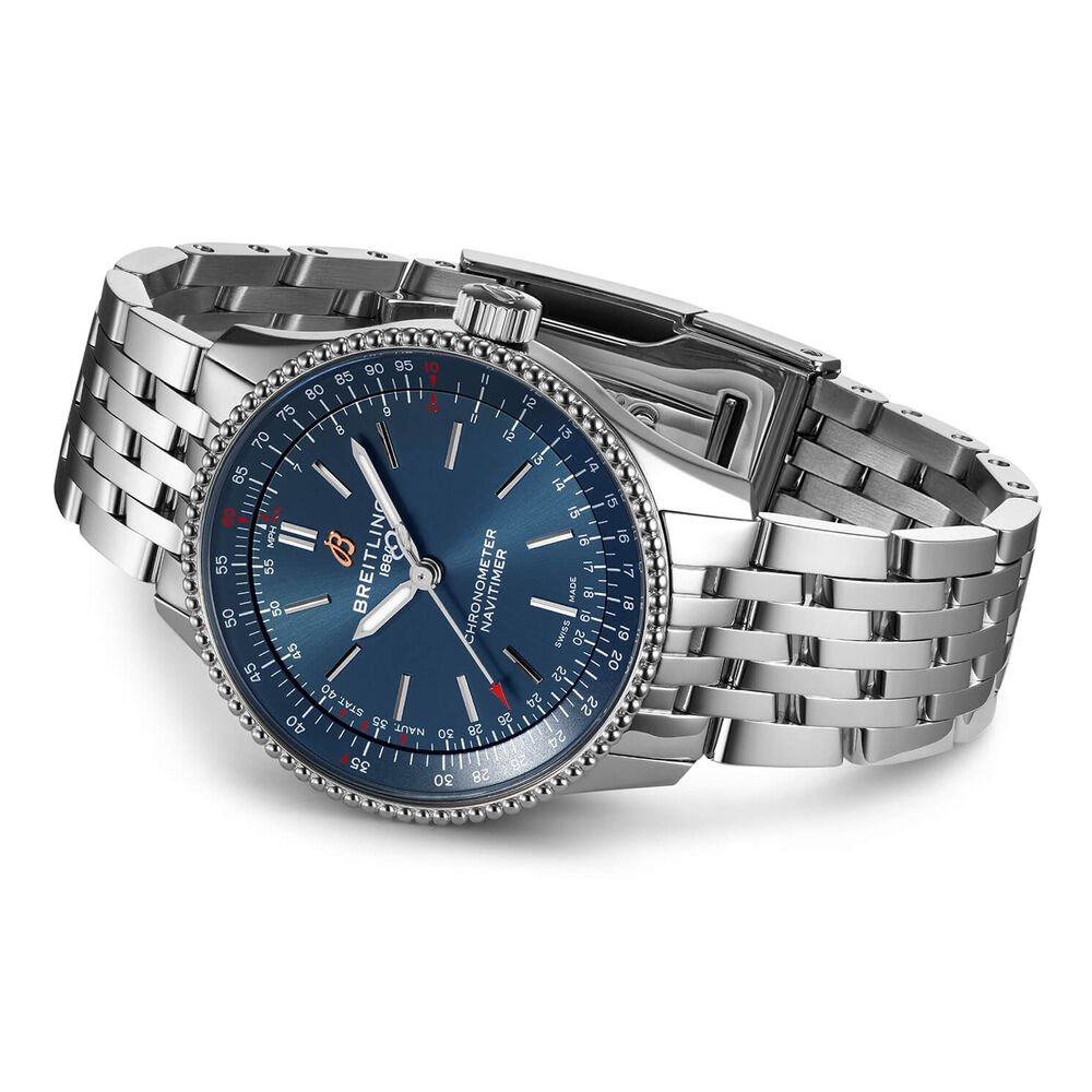 Breitling Navitimer 35mm Chronometer Caliber 17 Blue Steel Watch image number 3