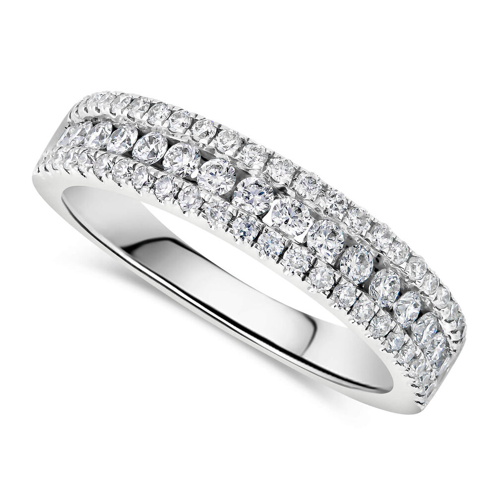 18ct white gold 0.52 carat diamond eternity ring