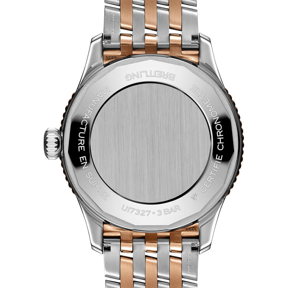 Breitling Navitimer 36mm Pearlised Lab Grown Diamond Dial Rose Gold Indexes Bicolour Case Watch image number 1