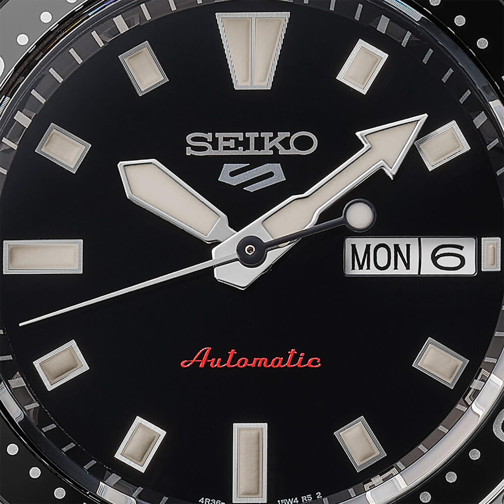 Seiko 5 Sport SKX Redux 'Kuro Black' 42.5mm Dial Steel Bracelet Watch image number 1