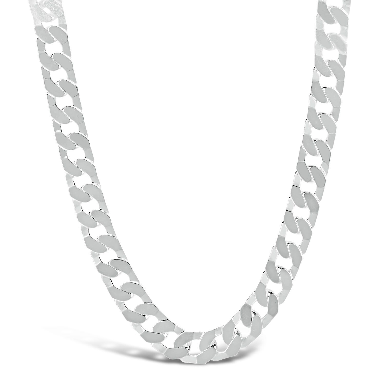 Mens plain silver chain sale