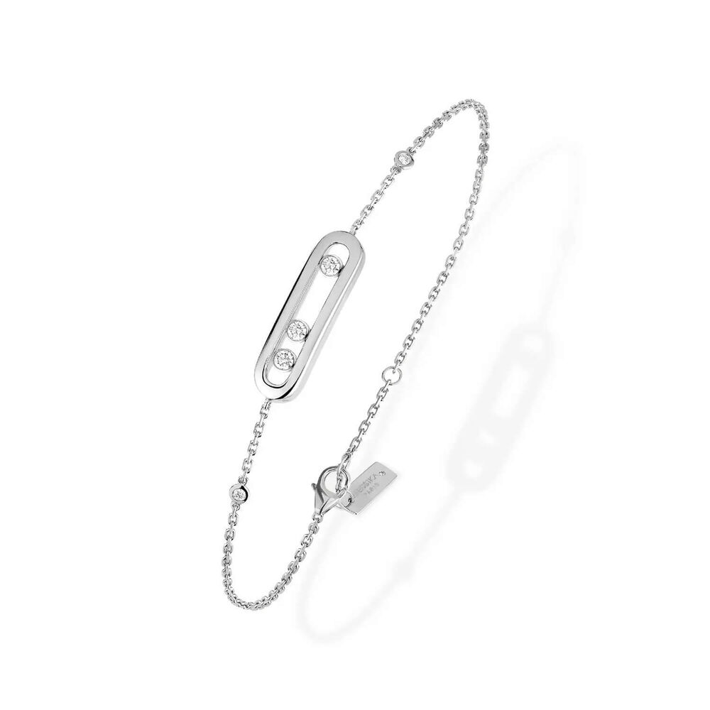 Messika Baby Move 18ct White Gold 0.10ct Pave Diamond Bracelet