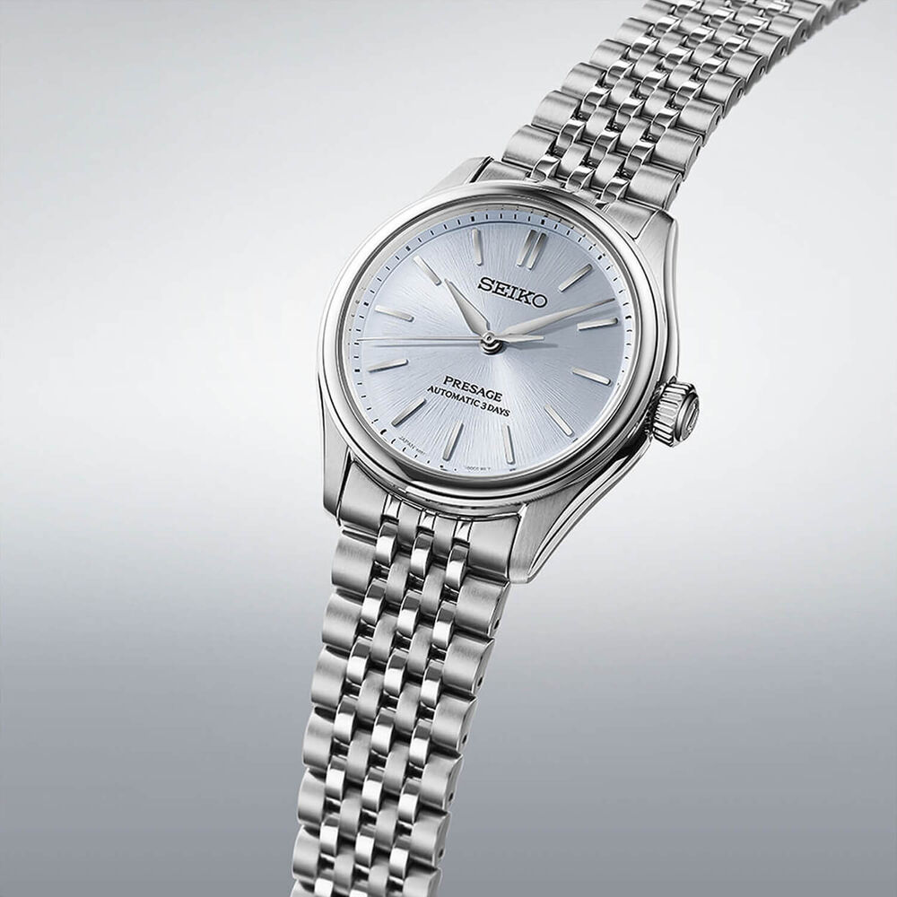 Seiko Presage Classic Series 'Aijiro' 36mm Blue Dial Steel Bracelet Watch image number 2