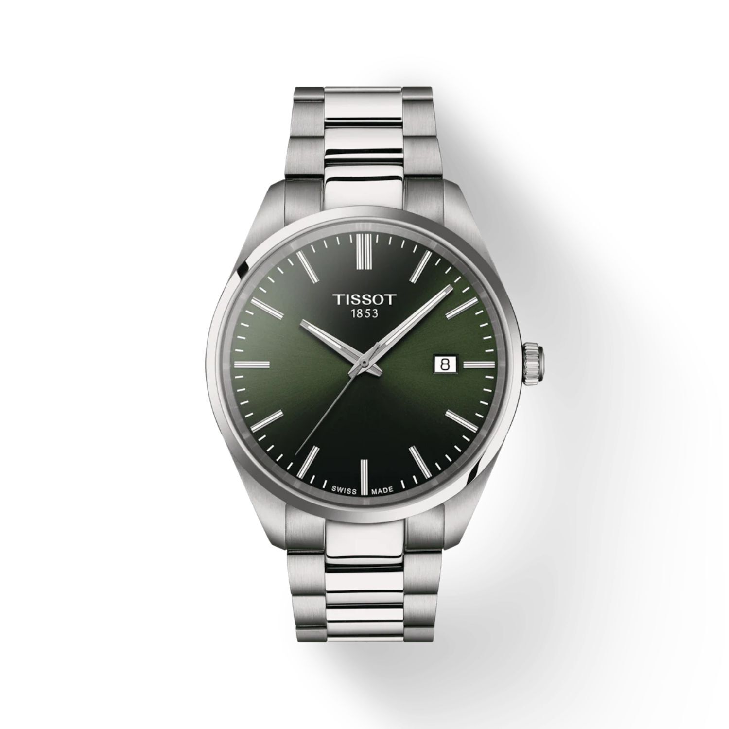 Tissot PR100 40mm Green Dial Steel Bracelet Watch