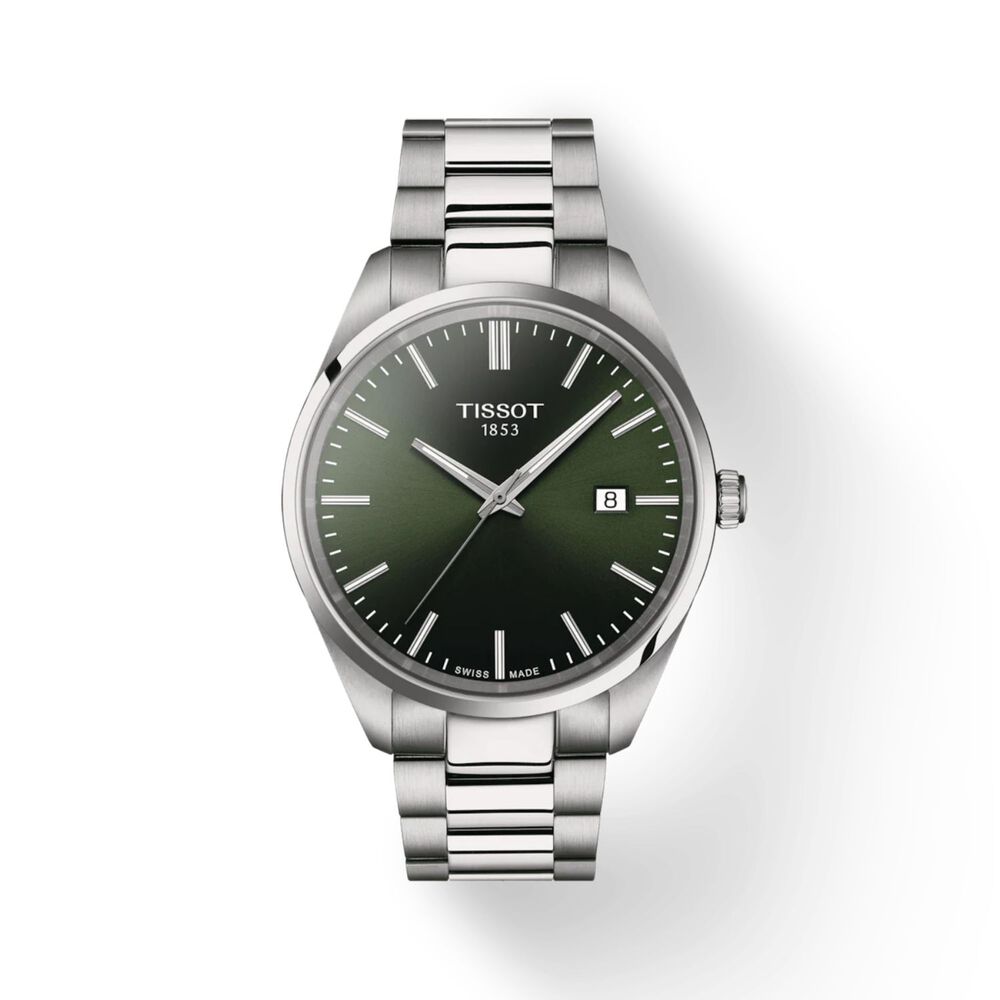 Tissot PR100 40mm Green Dial Steel Bracelet Watch image number 0
