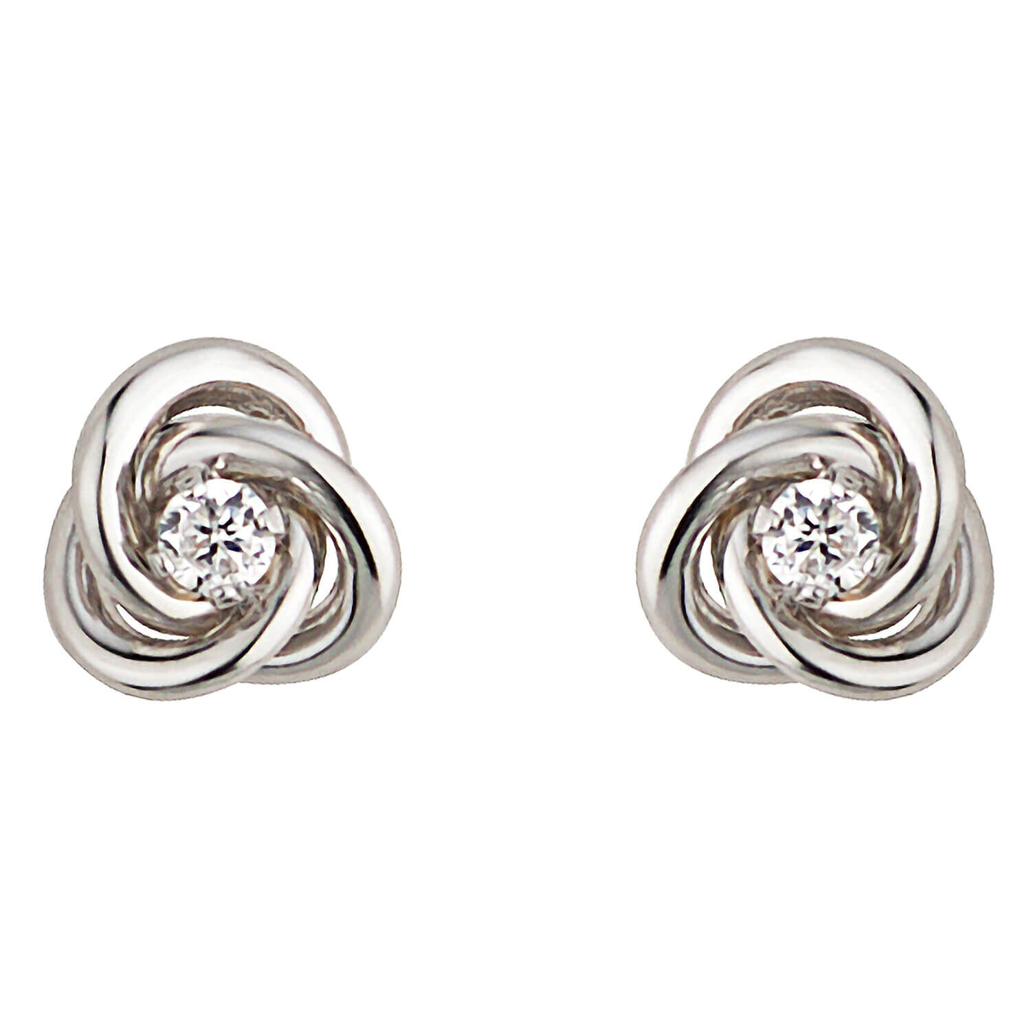 White gold knot earrings new arrivals