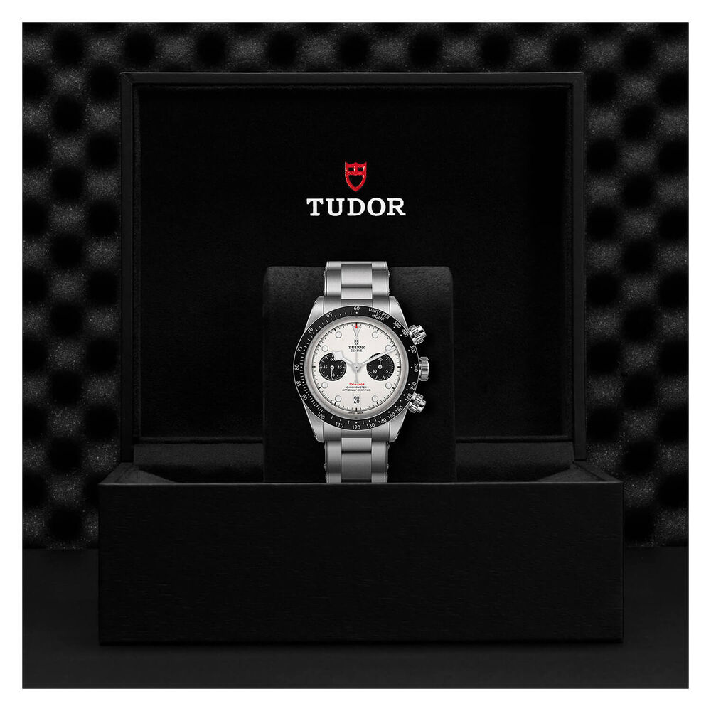 TUDOR Black Bay Chrono 41mm White Dial Steel Case Bracelet Watch image number 3