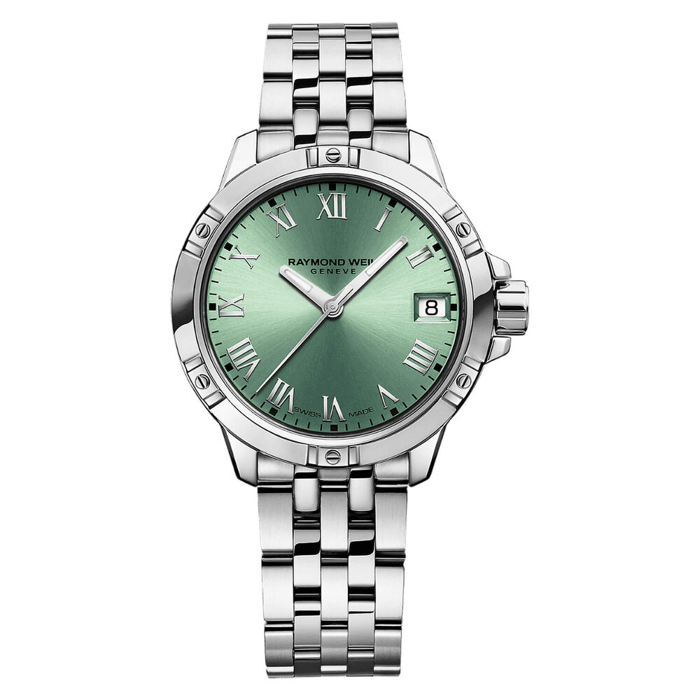 Raymond Weil Tango 30mm Quartz Green Dial Steel Case Bracelet Watch image number 0