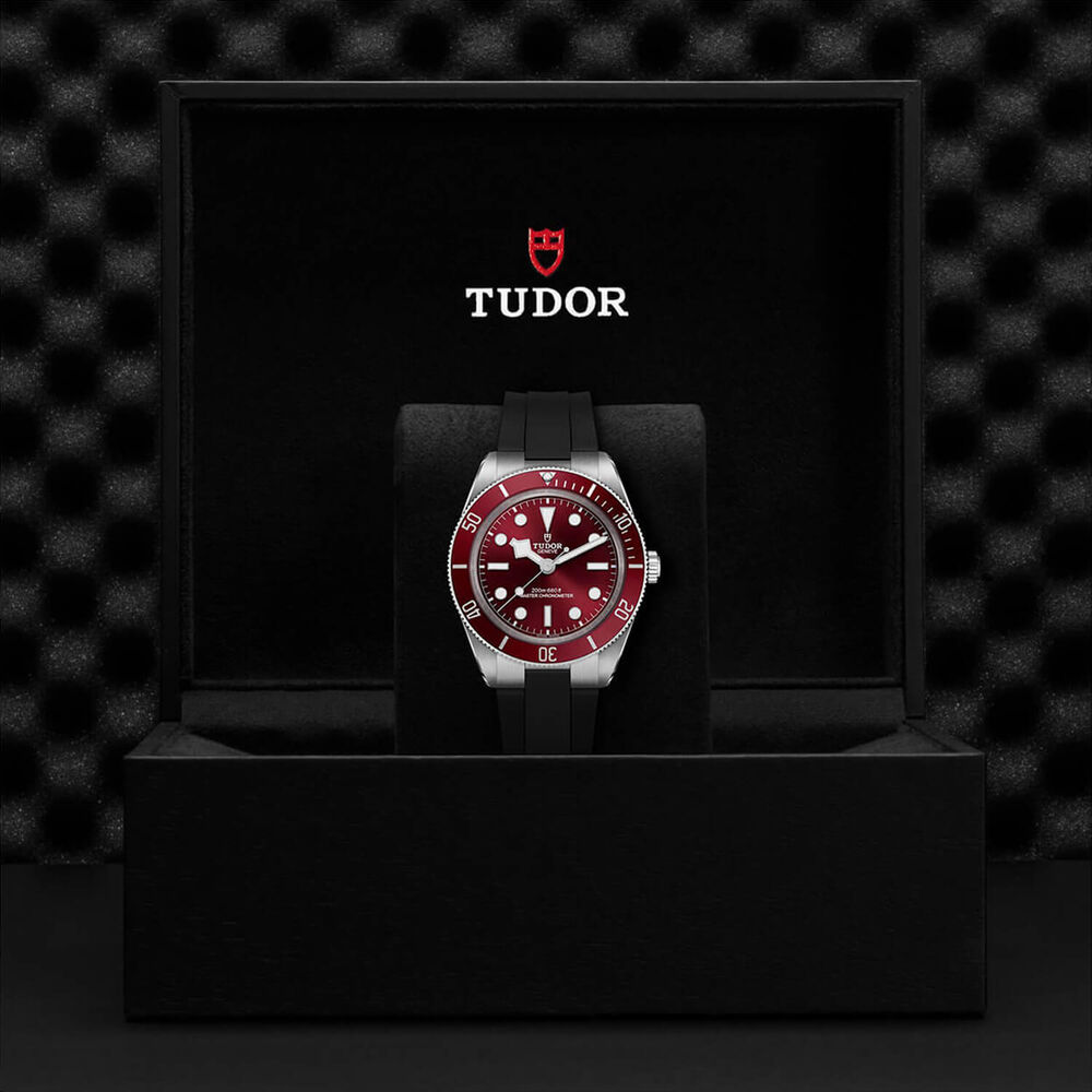 TUDOR Black Bay 58 39mm Burgundy Dial Black Rubber Strap Watch image number 4
