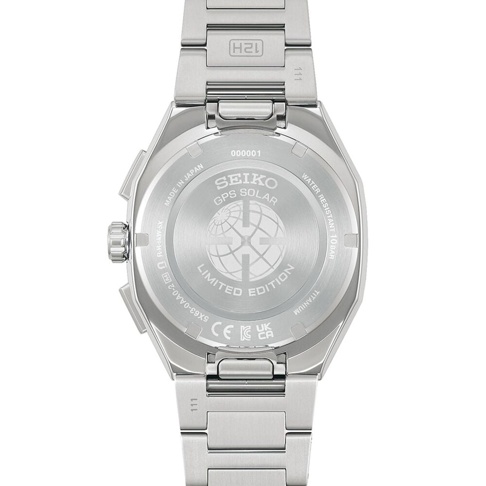 Seiko 145th Anniversary Astron GPS Solar 5X63 White-Silver Dial Titanium Bracelet Watch