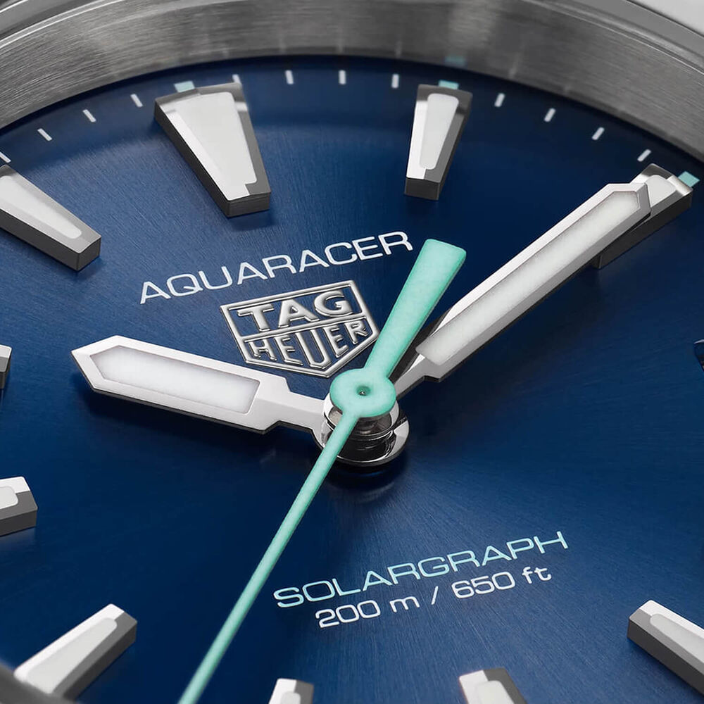 TAG Heuer Aquaracer Professional 200 Solargraph 34mm Blue Dial Stainless Steel Bracelet Watch image number 2
