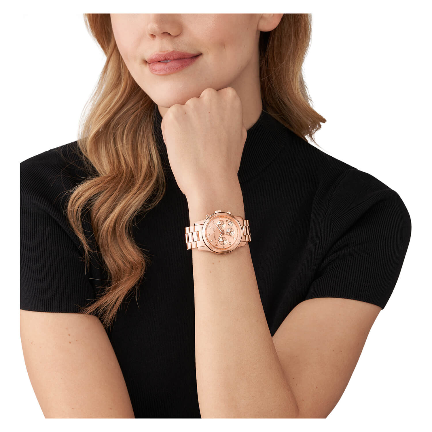 Michael Kors 38mm Rose Gold Dial Rose Gold Bracelet Watch