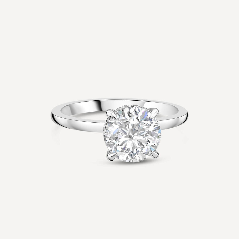 Born Platinum Lab Grown 2.09ct Round Brilliant Diamond Ring image number 2