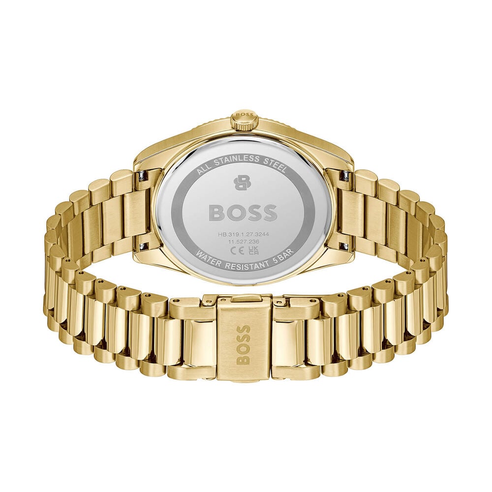 BOSS Cheswick 40mm Black Dial Gold Tone Stainless Steel Bracelet Watch image number 1