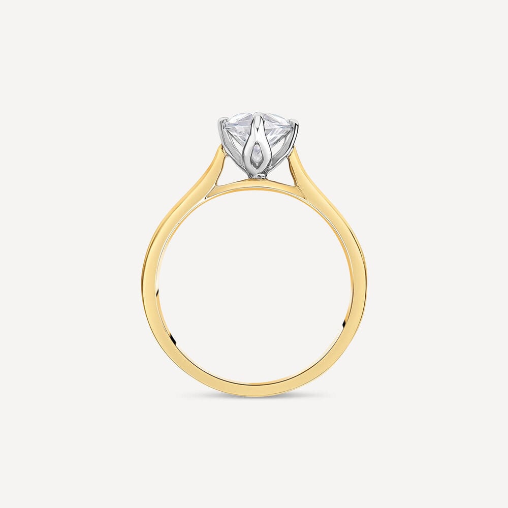 Born 18ct Yellow Gold 1.00ct Marquise Solitaire Diamond Ring image number 3