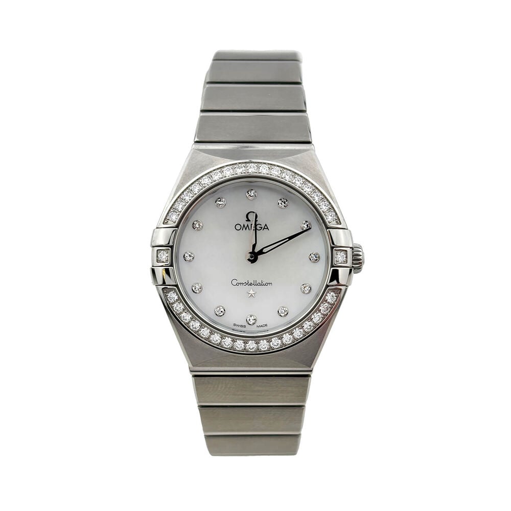 Pre-Owned OMEGA Constellation 28mm Dial Diamond & Pearl Bracelet Watch image number 0