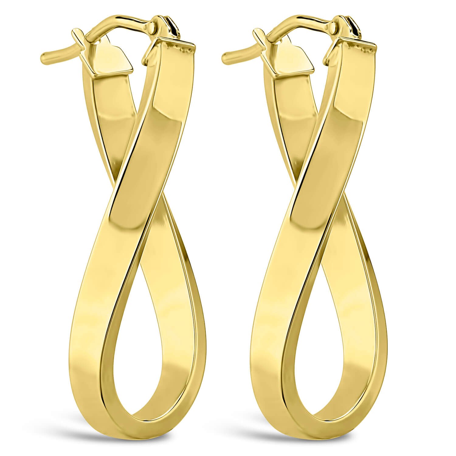 9ct gold twist cheap hoop earrings
