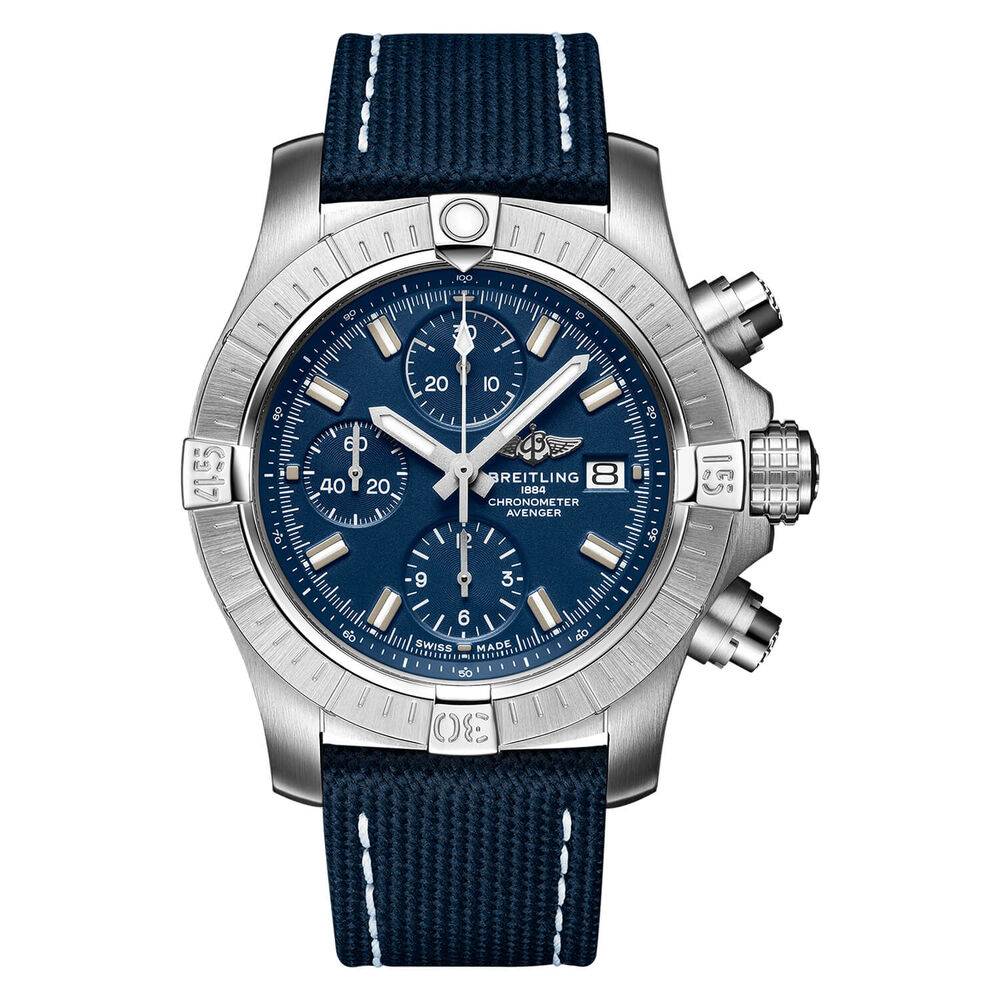 Breitling Avenger 43mm Chronograph Blue Steel Case Blue Strap Watch image number 0