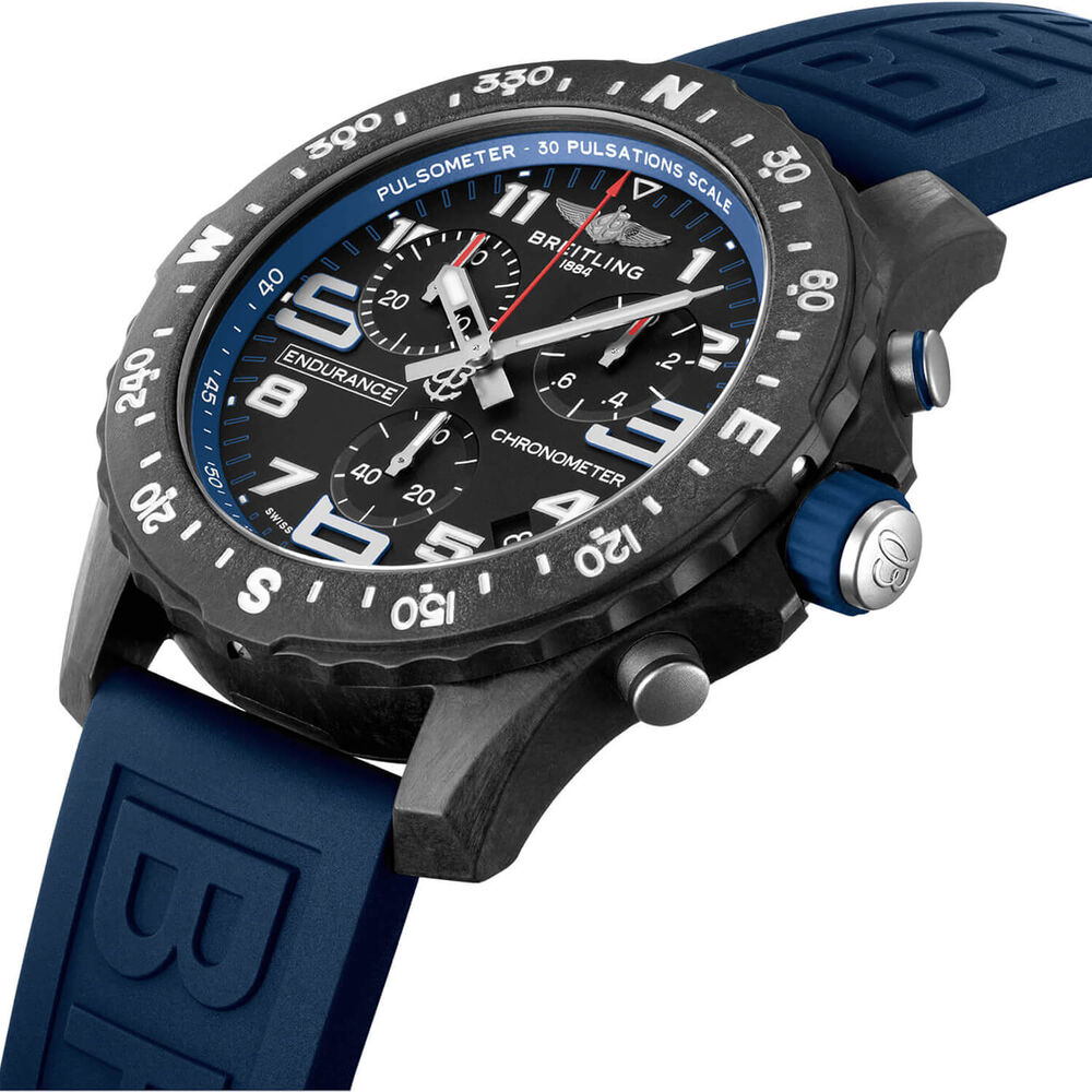 Breitling Endurance Pro 44mm Blue Detail Rubber Strap Watch