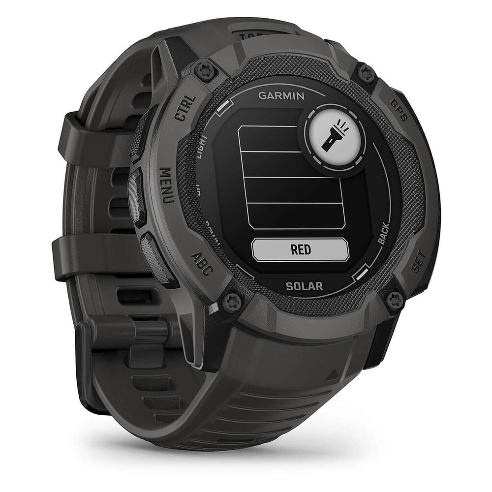 Garmin Instinct 2x Solar Graphite 50mm Black Silicone Strap Watch