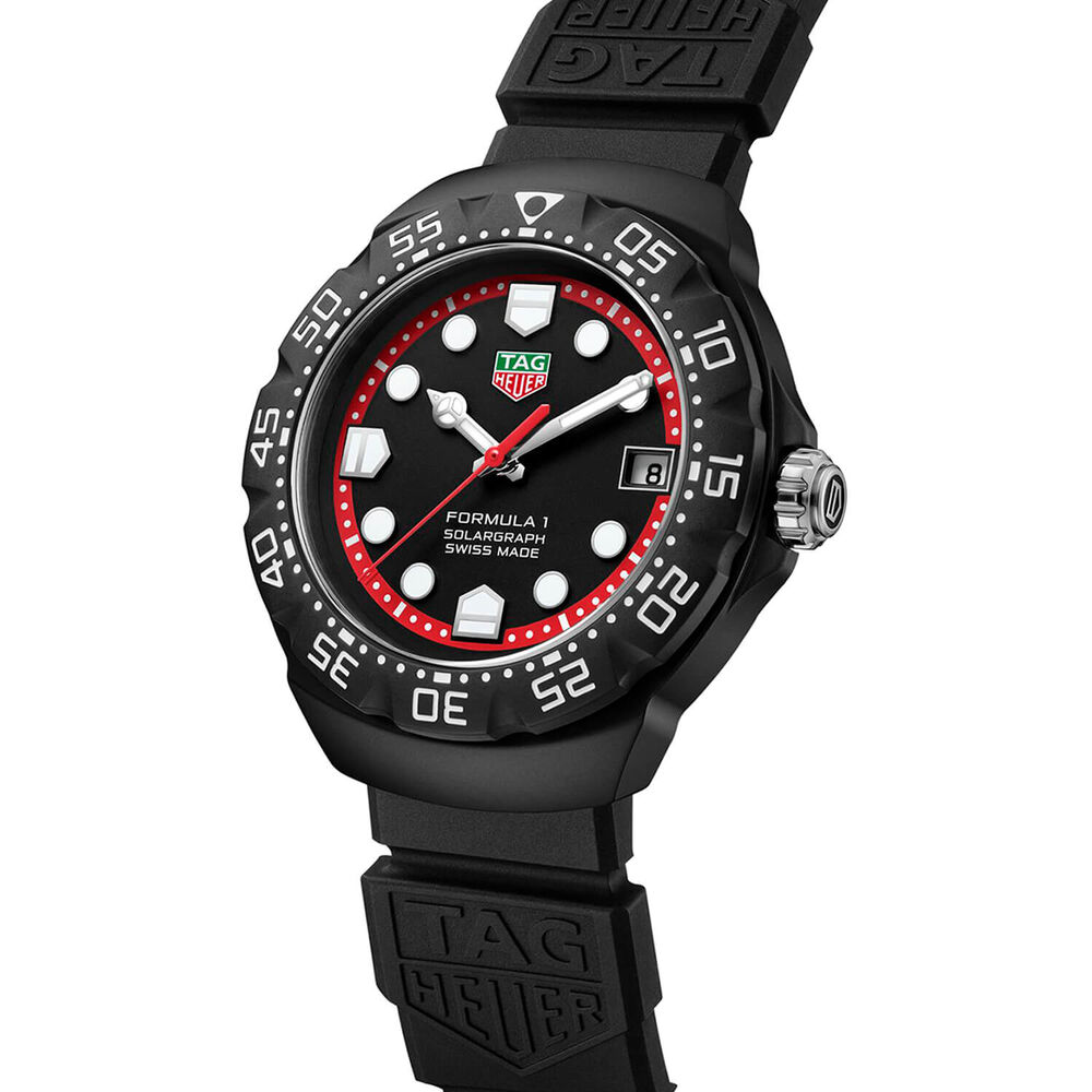 TAG Heuer Formula 1 Solargraph 38mm Black Dial & Bezel Rubber Strap Watch