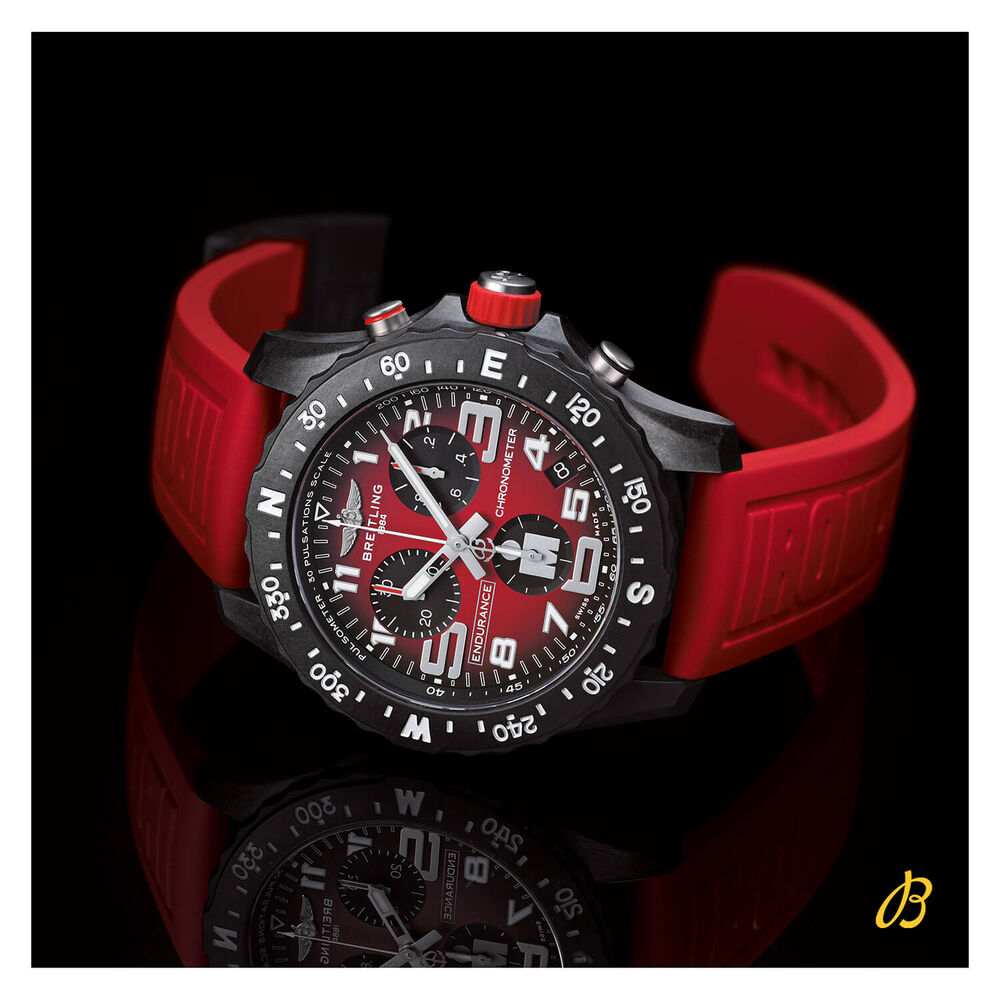 Breitling Endurance Pro Ironman 44mm Red Breitlite Rubber Strap Watch image number 3