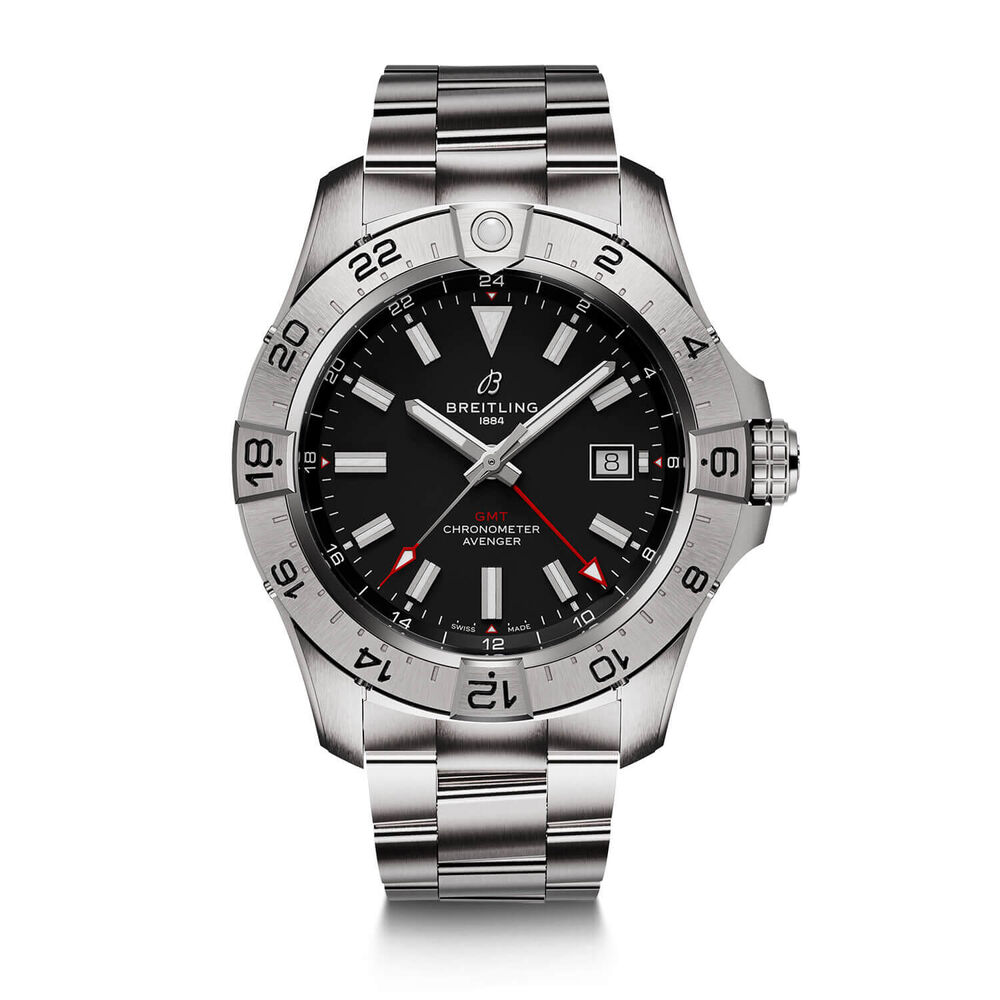 Breitling Avenger Automatic GMT 44mm Black Dial & Stainless Steel Bracelet Watch image number 0