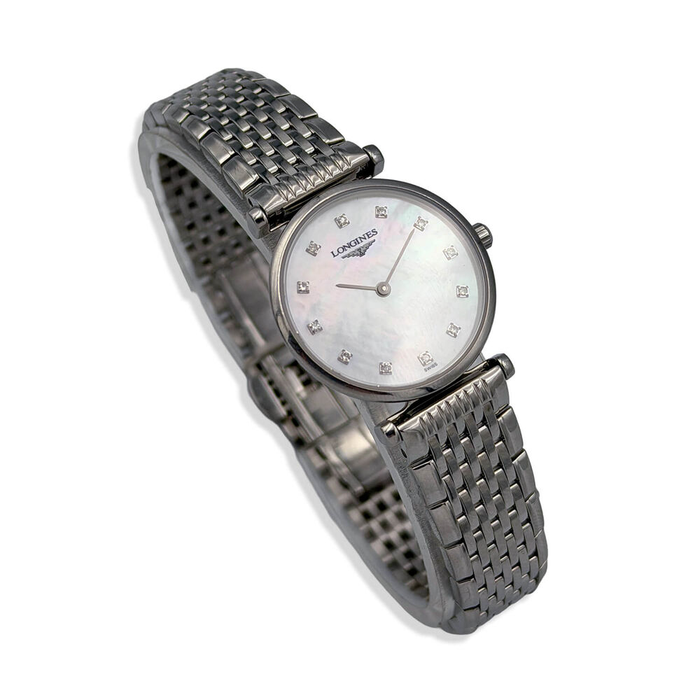 Pre-Owned Longines La Grande Classique 24mm White Mother of Pearl Steel Bracelet Watch image number 1