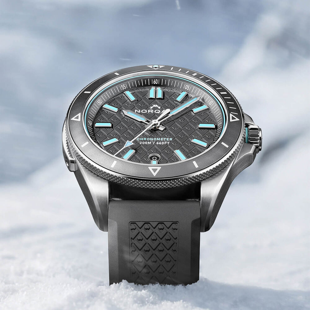 NORQAIN Adventure 40mm Grey Dial & Rubber Strap Watch