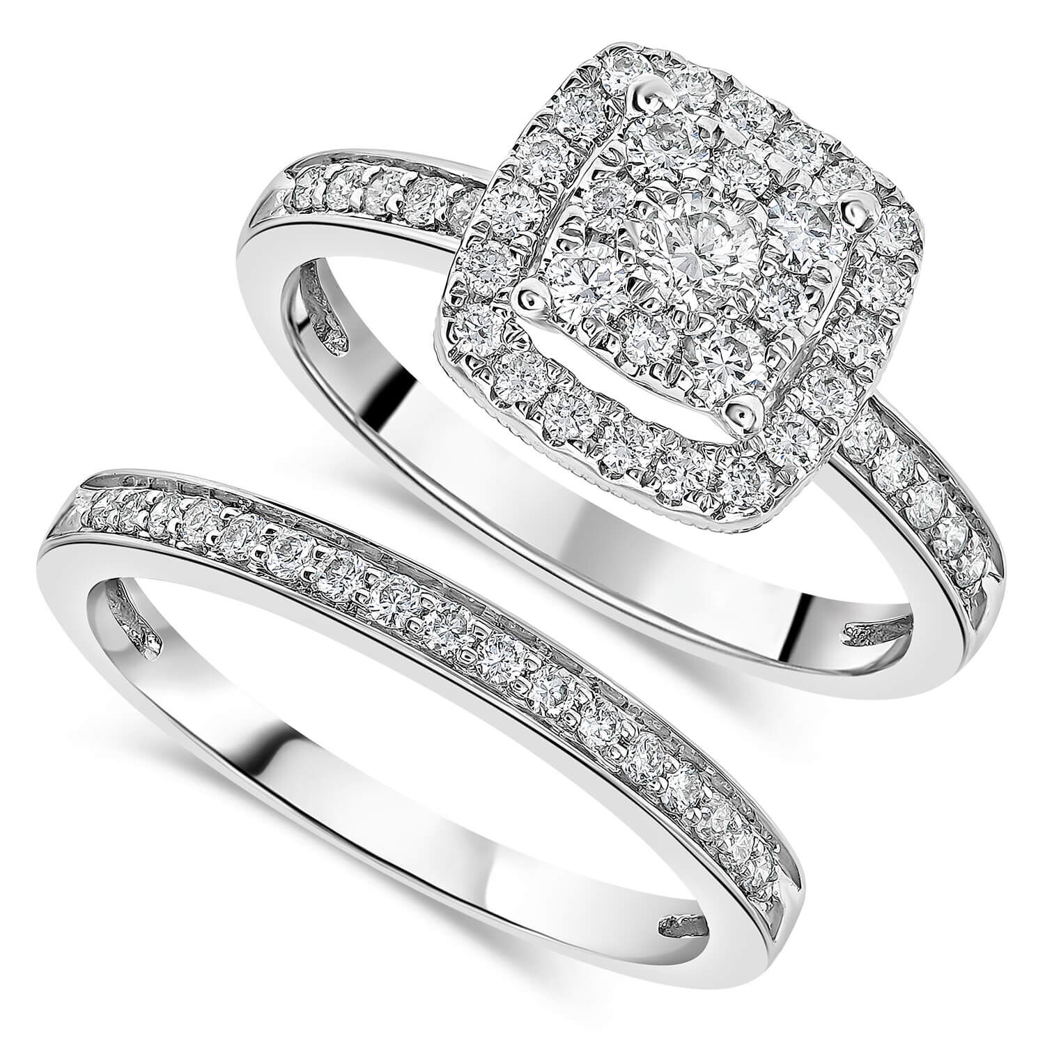 White gold bridal shop set
