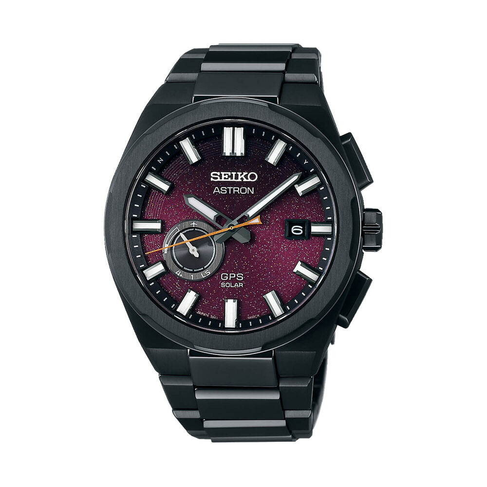 Seiko Astron GPS Solar 3X 'Yozakura' Cherry Blossom By Night 42mm Dial Titanium Bracelet Watch image number 0