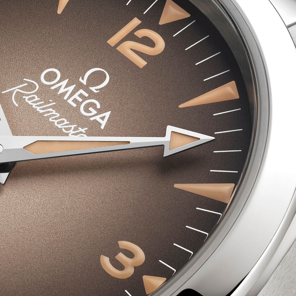 OMEGA Seamaster Railmaster 38mm Brown Dial Steel Bracelet Watch image number 1