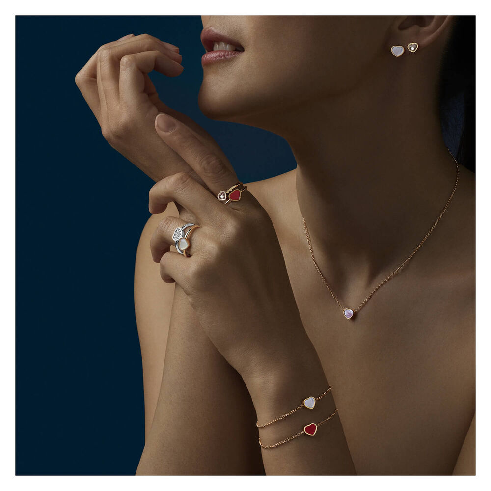 Chopard My Happy Hearts Red 18ct Rose Gold Ring image number 4