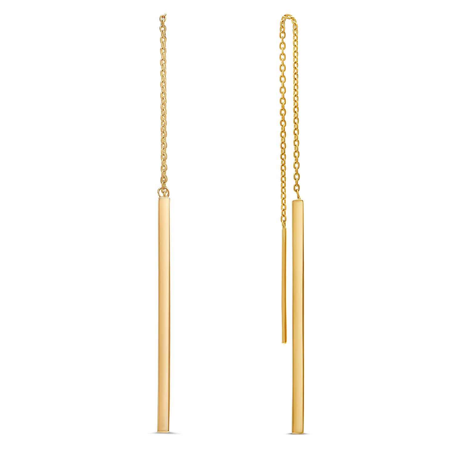 9ct yellow gold clearance pull through earrings