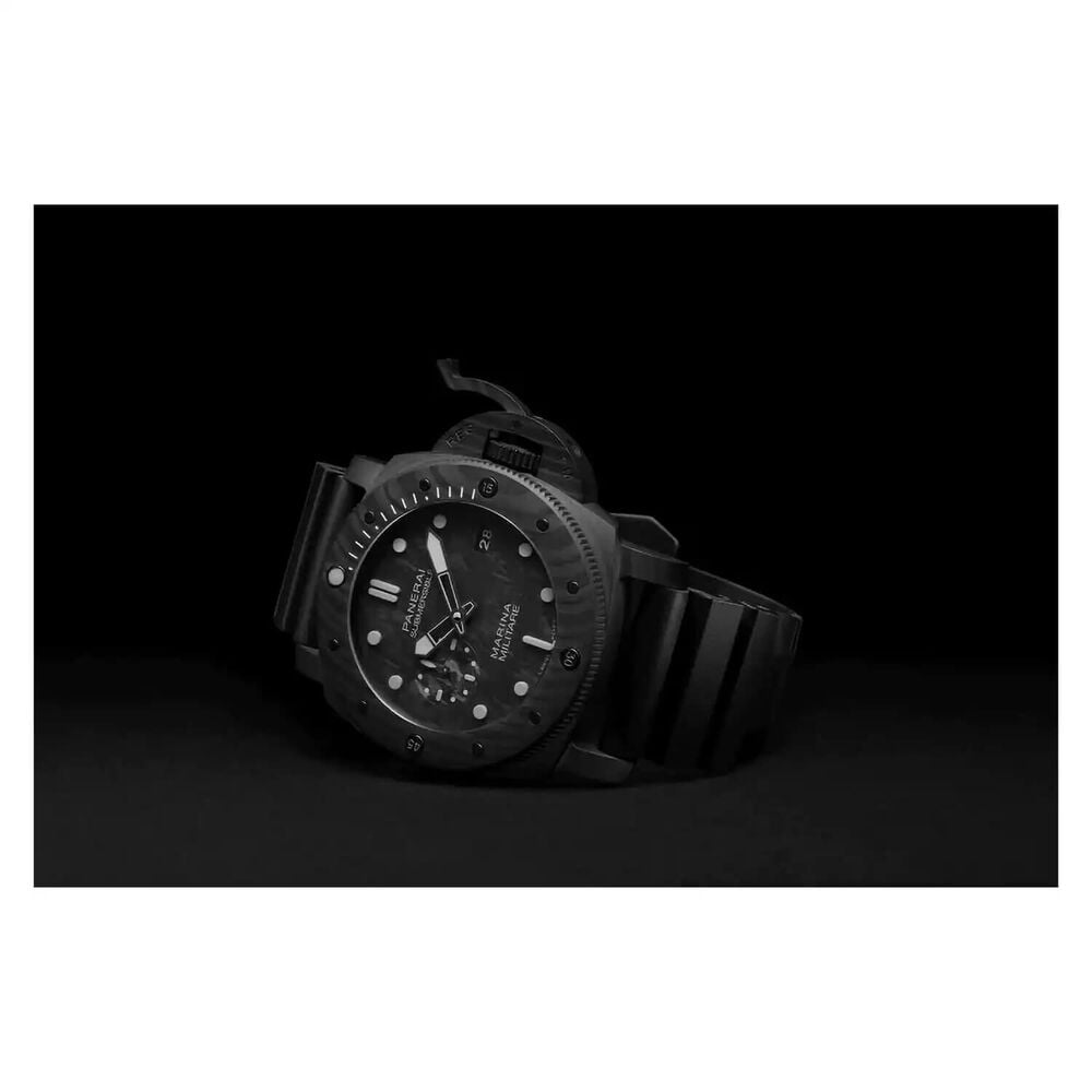 Panerai Submersible 47mm Marina Militare Carbotech™ Black Dial Strap Watch image number 4