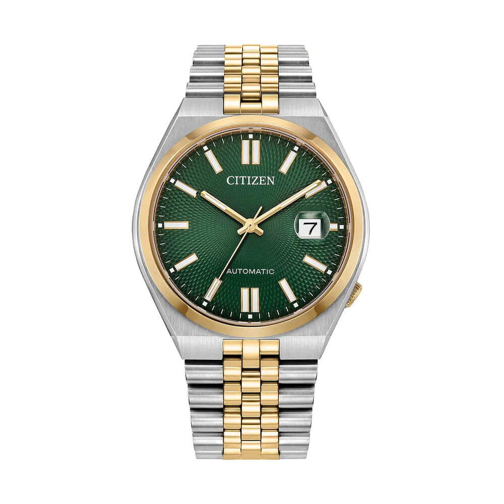 Citizen Tsuyosa 60 Automatic 40mm Green Dial Two Tone Steel Bracelet Watch