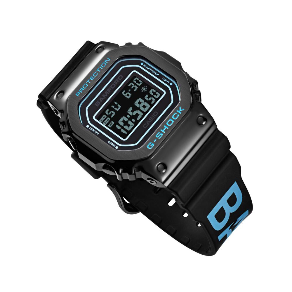 G-SHOCK x Bamford 49.6mm Black Dial Black & Blue Resin Strap Watch image number 3