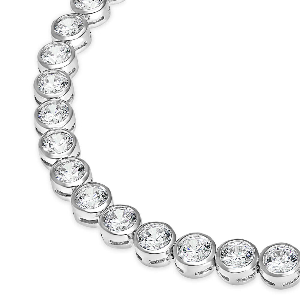 Sterling Silver and Cubic Zirconia Tennis Bracelet image number 1