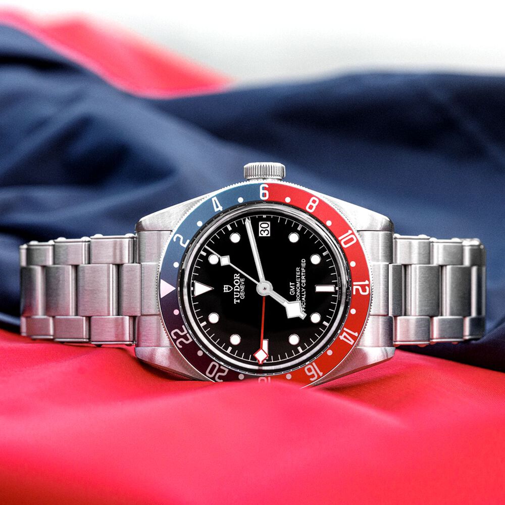 TUDOR Black Bay GMT Black Dial Steel Bracelet Men's Watch image number 8