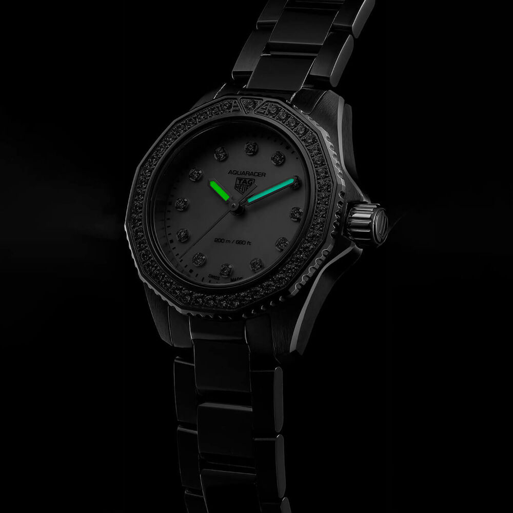 TAG Heuer Aquaracer Professional 200 30mm MOP Dial Diamond Dot Stainless Steel Bracelet Watch image number 7
