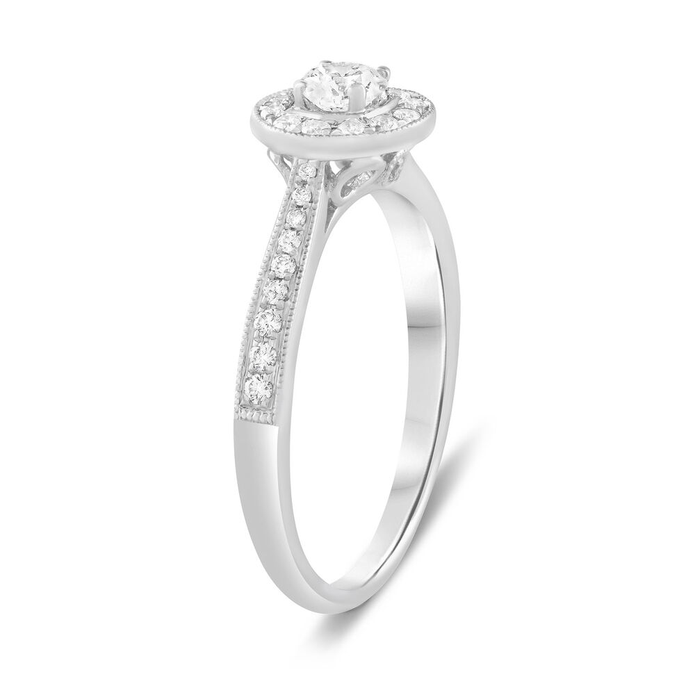 18ct White Gold 0.52 Carat Diamond Cluster Ring image number 2