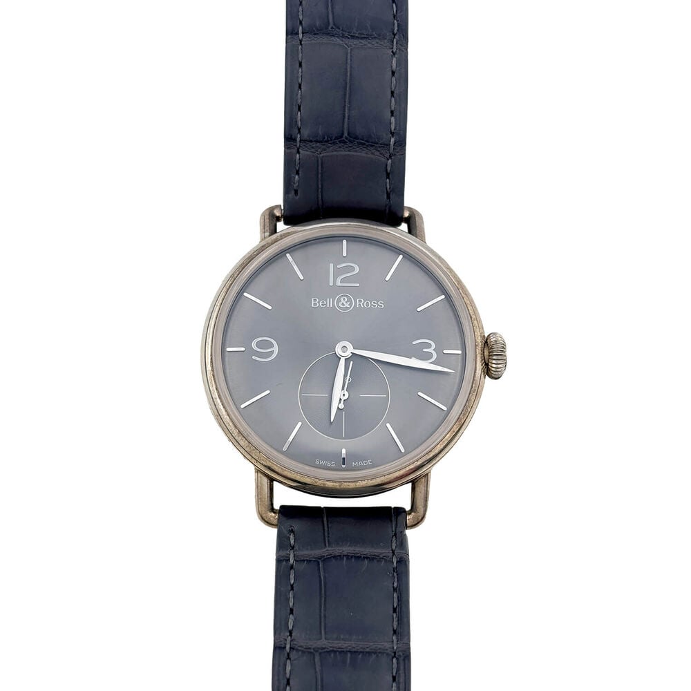 Pre-Owned Bell & Ross WW1 41mm Grey Dial Leather Strap Watch image number 0