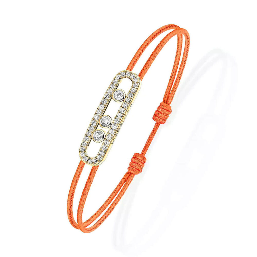 Messika Care(s) Yellow Gold 0.26ct Diamond Orange Cord Bracelet