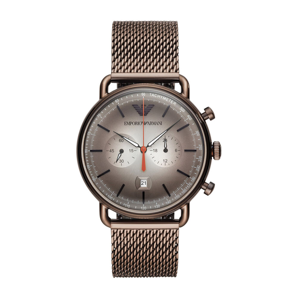 Emporio Armani Brown Steel 43mm Men's Watch image number 0