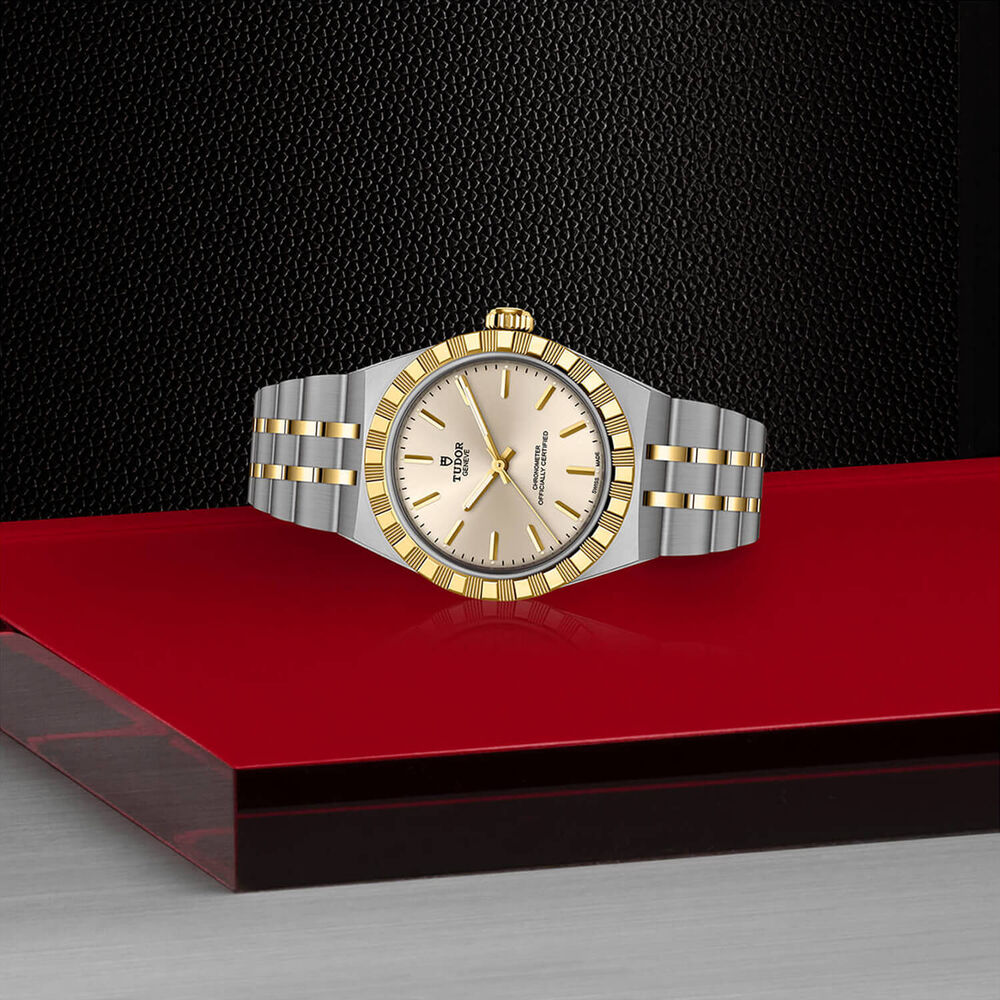 TUDOR Royal 30mm Ivory Dial Stainless Steel & Yellow Gold Bracelet Watch