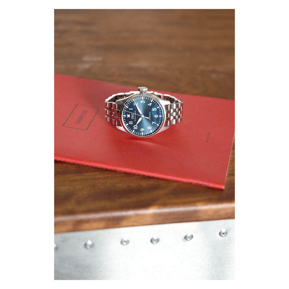 IWC Schaffhausen Big Pilot 43mm Blue Dial Steel Case Bracelet Watch image number 14