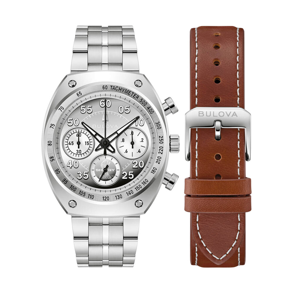 Bulova Shelby Racer Daytona Coupe 40mm Steel Case Bracelet Watch