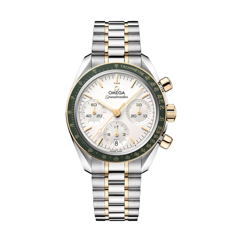 OMEGA Speedmaster 38mm Silver Dial Steel & Moonshine Gold Bracelet Watch